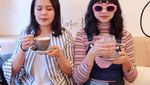 Gaya Nyentrik Selebgram Diana Rikasari Saat Ngopi dan Minum Bubble Tea