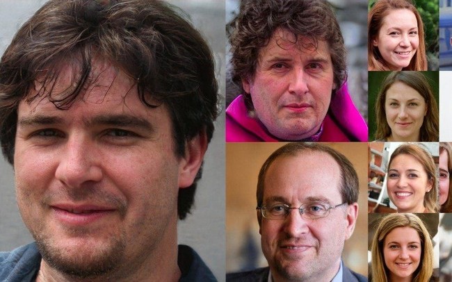 Uniknya lagi, GANs juga bisa menciptakan aksesori seperti kacamata, topi, perhiasan, yang terkesan sedang digunakan para manusia buatan ini.  Foto: Dok. Nvidia