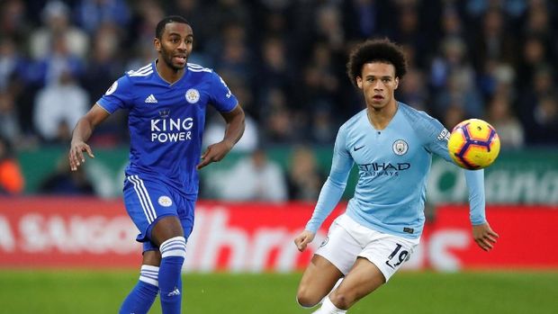 Leroy Sane gagal mencetak gol ke gawang Leicester City pada pekan ke-19 liga Inggris 2018/2019.