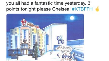 Yang ini fans Chelsea yang berharapkan tim kesayangannya meraih hasil sebaik mungkin di Boxing Day nanti malam. (Foto: Internet/Twitter)