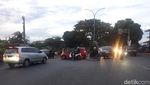 Foto: Putaran Jl Juanda Depok Tempat Personel Brimob Dikeroyok Ormas
