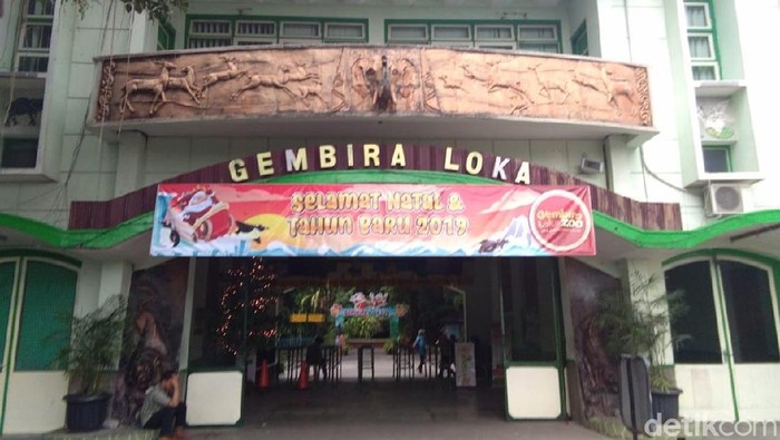 Gembira Loka (GL) Zoo di Yogyakarta saat libur Nataru, (26/12/2018)