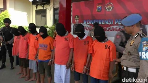 7 Pelaku bakar hidup-hidup maling motor diamankan/
