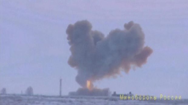 Momen saat uji coba rudal hipersonik jenis baru milik Rusia