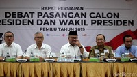 KPU saat menggelar rapat persiapan debat Capres 2019.