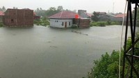 Banjir telah menggenangi sawah sawah yang berada di sekitar rumahnya. Pool/SAR Makassar.