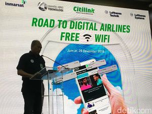 Penumpang Citilink Bisa WiFi-an Gratis di Udara