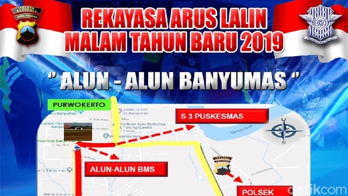 Sila Dicatat, Ada Rekayasa Lalin Saat Malam Tahun Baru di Banyumas