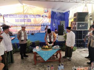 Jelang Tahun Baru dan Cegah Hoax, Polda Jatim ke Ponpes Nganjuk