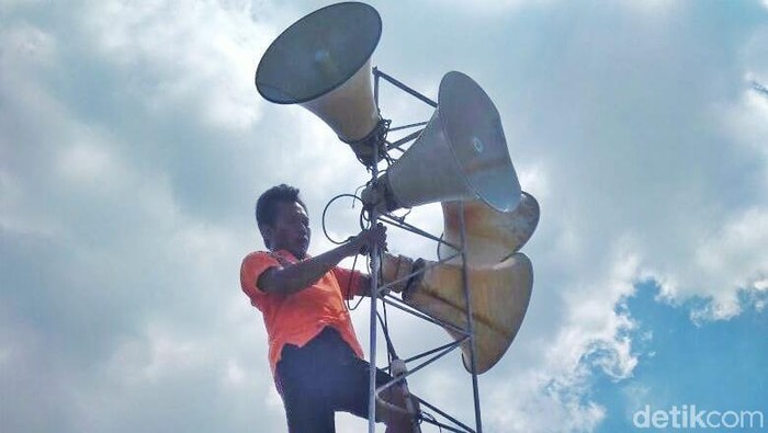 Salah satu unit EWS di Gunungkidul yang rusak