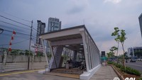 Ini adalah penampakan pintu masuk stasiun bawah tanah MRT Jakarta di Senayan. Foto: Dok. MRT Jakarta