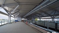 Stasiun Fatmawati memiliki dimensi panjang 175 meter, lebar 22,3, dan tinggi mencapai 34,3 meter (dari permukaan jalan hingga atap stasiun) dan 25,6 meter (dari permukaan jalan hingga area peron penumpang). Foto: Dok. MRT Jakarta