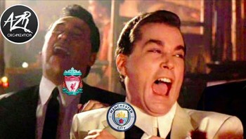 Liverpool dan Manchester City digambarkan tertawa melihat bagaimana Tottenham yang sempat unggul akhirnya takluk. Foto: Twitter