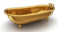 Mantan petinju Mike Tyson membelikan hadiah natal berupa bath tub emas 24 karat dengan harga US$ 2,3 juta. Kado tersebut ia berikan kepada mantan istrinya Robin Givens setelah perceraian. Istimewa/Financesonline.