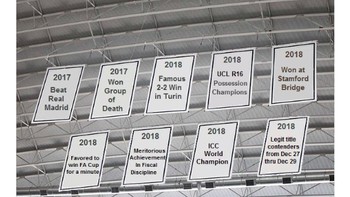 Sudah sangat lama tak mencicipi gelar jawara apapun, prestasi Spurs mungkin sebatas ini. Foto: Twitter