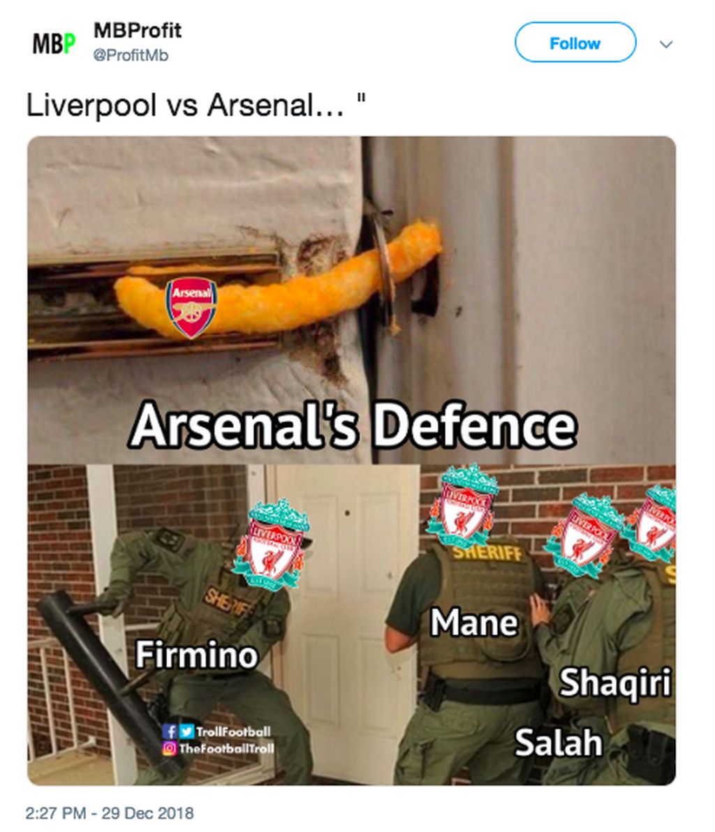 12 Meme Lucu Arsenal Digasak Liverpool