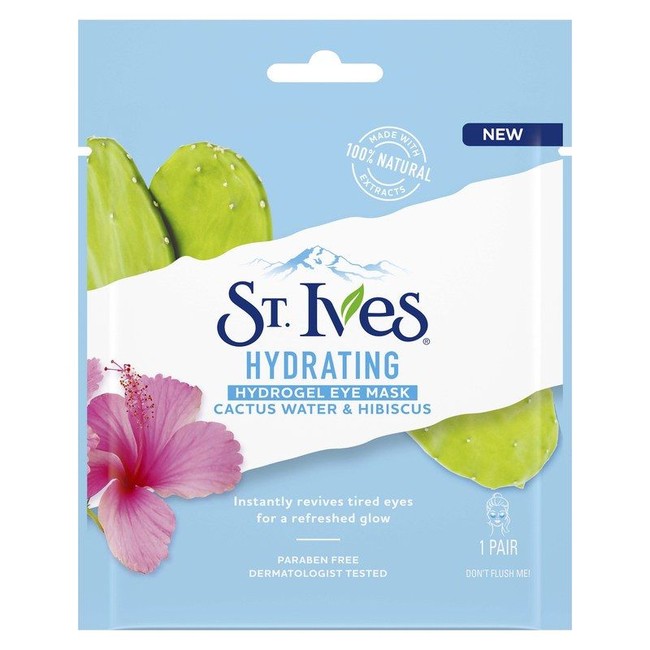 Sangat jarang masker mata yang dirilis oleh brand drugstore. Tapi tenang saja, di 2019 St. Ives akan merilis produk masker untuk mata sehingga kamu bisa memakainya setiap hari tanpa merasa rugi. Produk bernama St. Ives Hydrating Hydrogel Eye Mask itu seharga Rp 50 ribuan.  Foto: St. Ives.