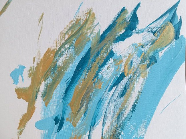 Tak disangka, banyak orang tertarik membeli lukisan abstrak Hunter. Karyanya dijual USD 38 atau sekitar Rp 548 ribu per buah. Total lukisan yang sudah terjual bernilai USD 5000 atau Rp 72 jutaan. Foto: Instagram