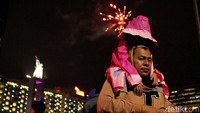 Begini suasana terkini di kawasan Bundaran HI, Jakarta, Senin (31/12/2018).