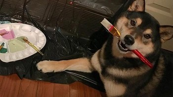 Sejak itu Hunter terlihat selalu ingin melukis setiap hari. (Foto: Boredpanda)