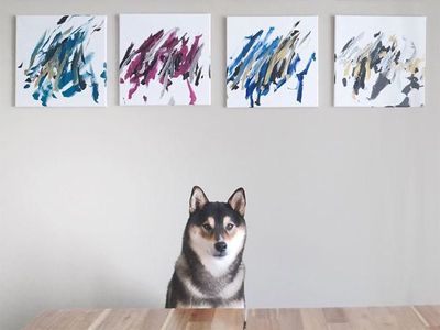 Gemas! Anjing Jago Lukis yang Karyanya Laku Dijual Rp 548 Ribu