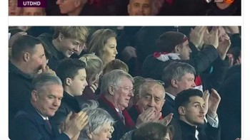Ada pula yang memajang foto terkini di mana Fergie tampak tersenyum lebar menyaksikan penampilan MU sudah mulai membaik semenjak ditangani Ole Gunnar Solskjaer. Foto: istimewa