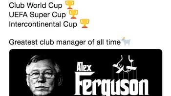 Daftar piala yang dipersembahkan Ferguson selama melatih MU. Di masanya, MU memang berada di puncak kejayaan. Foto: istimewa