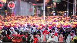 Foto: Warga Padati Times Square New York di Malam Tahun Baru 2019