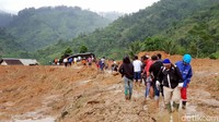 Begini kondisi Kampung Cimapag, Desa Sirnaresmi, Kecamatan Cisolok, Kabupaten Sukabumi, yang terkubur longsor.
