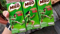 Susu UHT kemasan yang dibekukan akan terlihat Instagramable. Ini pun sempat viral di tahun ini. Foto: Istimewa
