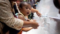 Sementara itu, Indonesia menempati posisi kelima dengan angka kelahiran di tahun baru 2019 sebanyak 13,256 jiwa. Oscar Siagian/Getty Images.