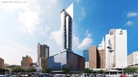Proyek pembangunan The Commonwealth Hotel pun hanya berakhir di kertas desain. Hotel megah nan mewah yang mengacu pada keindahan Taman Gantung Babilonia itu gagal dibangun karena permasalahan hukum dan keuangan yang membayangi perusahaan pembangunnya. Istimewa/Viewfinder.