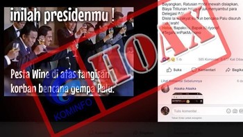 Presiden pesta untuk menyambut para delegasi IMf di atas penderitaan korban bencana Palu merupakan kabar bohong alias hoax. Foto yang beredar itu merupakan kunjungan kepresidenan ke Jepang pada 22-25 Maret 2015. Foto: Dok. Kemenkominfo