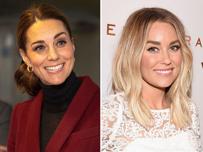 Yang satu Putri Inggris, satunya lagi bintang reality TV. Kate Middleton dan Lauren Conrad punya kemiripan di tulang pipi, mata hingga senyumannya. Foto: Getty Images