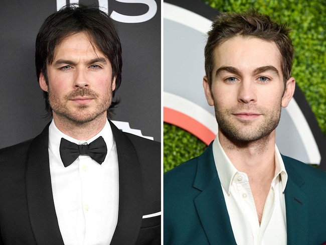 Sering tertukar dengan dua aktor tampan ini? Tak usah heran, wajah keduanya memang sangat mirip. Ian Somerhalder dan Chace Crawford memiliki mata berwarna biru yang sama-sama memesona. Foto: Getty Images