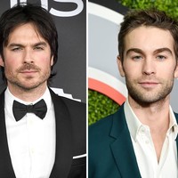Sering tertukar dengan dua aktor tampan ini? Tak usah heran, wajah keduanya memang sangat mirip. Ian Somerhalder dan Chace Crawford memiliki mata berwarna biru yang sama-sama memesona. Foto: Getty Images
