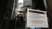 Bangunan bersejarah yang juga menjadi museum Gedung Federal di kota New York pun tutup. Istimewa/Getty Images/Spencer Platt.