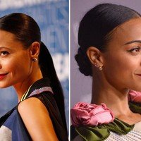 Sama-sama aktris, Thandie Newton dan Zoe Saldana juga punya kemiripan fisik, terutama mata dan garis senyumnya. Foto: Getty Images