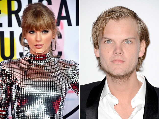 Meskipun beda jenis kelamin, jika diperhatikan Taylor Swift dan mendiang musisi Avicii punya kemiripan pada mata dan rahangnya. Foto: Getty Images
