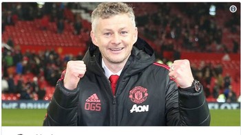 Empat kemenangan beruntun sudah dicatatkan MU bersama Solskjaer. Golnya banyak pula. (Foto: Internet/Twitter)
