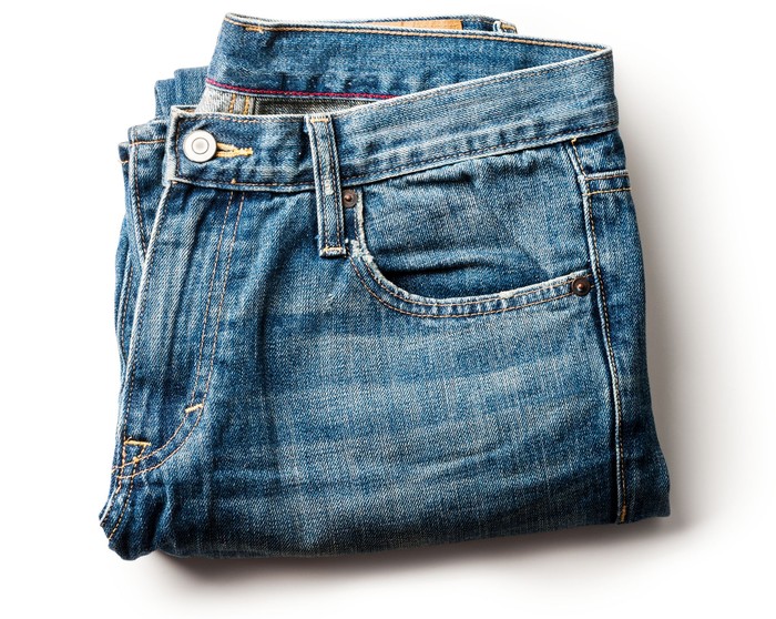 Folded Blue Jean Denim