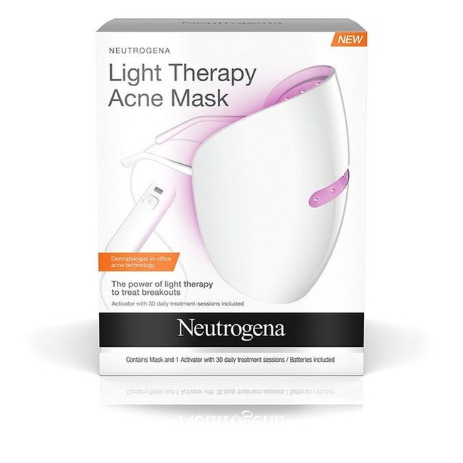 Millennial dapat mengandalkan alat canggih ini untuk mengurangi jerawat. Neutrogena Light Therapy Acne Treatment Mask seharga Rp 420 ribuan ini hanya perlu digunakan seperti topeng selama 10 menit lalu akan mengeluarkan sinar biru yang bisa membunuh bakteri penyebab jerawat. Foto: Amazon