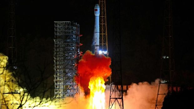 Momen saat Chang'e 4 Rover diluncurkan ke Bulan dengan roket Long March-3B pada 8 Desember 2018