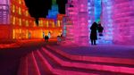 Indahnya Istana Es Warna-warni di China