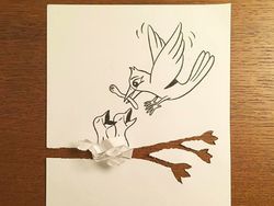 Kreatif! Dari Sobekan Kertas Hasilkan Gambar 3D