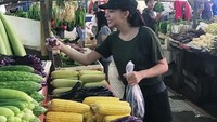 Belanja sayuran dan kebutuhan lainnya di pasar tradisional sudah menjadi salah satu rutinitas harian Kezia. Kira-kira Kezia sedang masak apa ya? Foto: Instagram @itskeziakaramoy