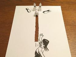 Kreatif! Dari Sobekan Kertas Hasilkan Gambar 3D