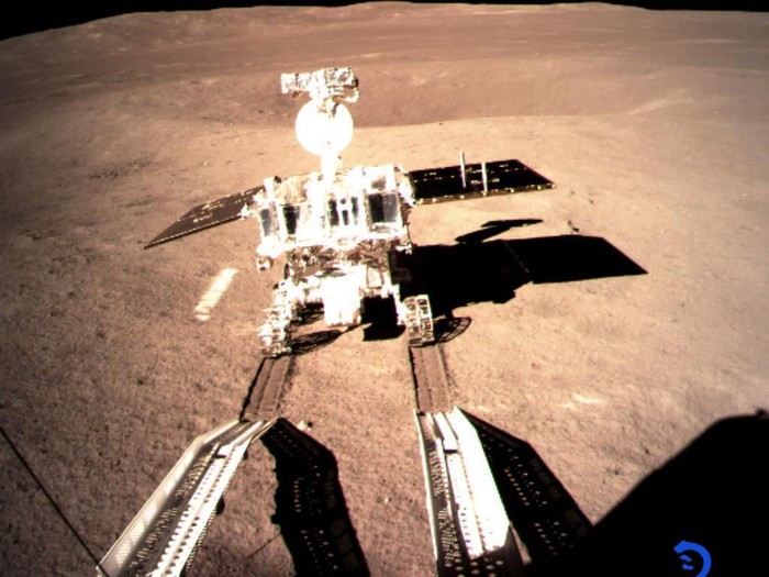 Wahana Change 4 di Bulan. Foto: China National Space Administration Wahana Change 4 di Bulan. Foto: China National Space Administration