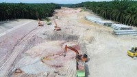 Tol terdiri 6 seksi, yakni Pekanbaru-Minas, Minas-Petapahan, Petapahan-Kandis Utara, Kandis Utara-Duri Selatan, Duri Selatan-Duri Utara, Duri Utara-Dumai. Istimewa/Dok. Hutama Karya.