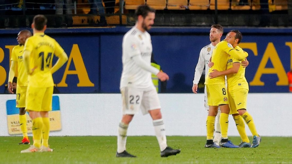Real Madrid saat seri melawan Villarreal. (Foto: Heino Kalis/Reuters)